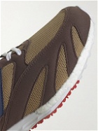 adidas Consortium - Noah Lab Race Leather-Trimmed Mesh and Faux Suede Sneakers - Brown