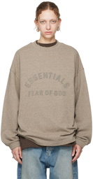 Fear of God ESSENTIALS Gray Crewneck Long Sleeve T-Shirt