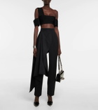 Alexander McQueen One-shoulder jersey bralette