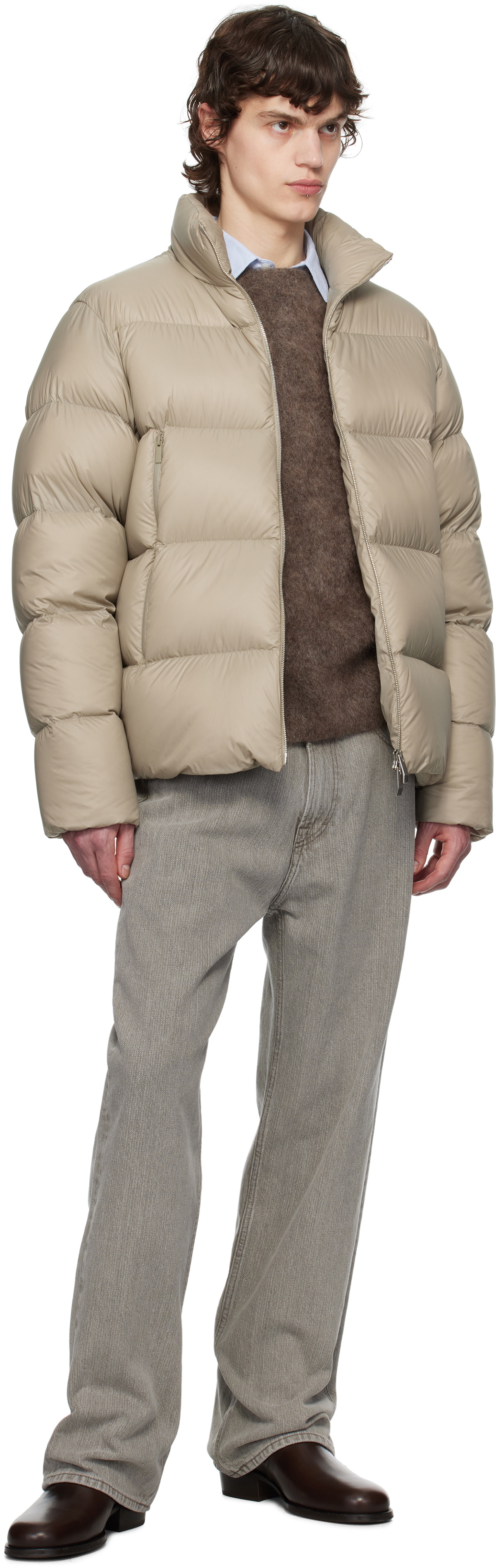 Moncler Beige Tarn Down Jacket Moncler