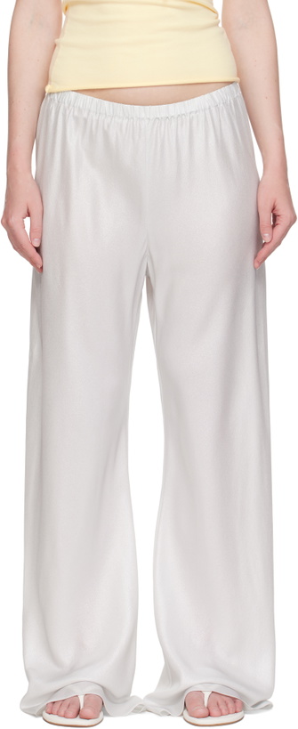 Photo: Silk Laundry Silver Bias Cut Lounge Pants