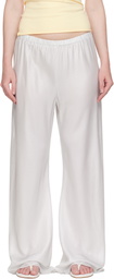 Silk Laundry Silver Bias Cut Lounge Pants