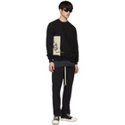 Rick Owens Drkshdw Black Patch Crewneck Sweatshirt