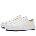 Maison MIHARA YASUHIRO Men's Hank Low Original Sole Toe Cap Canvas Sneakers in White