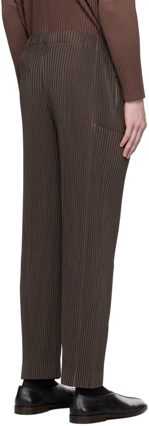 HOMME PLISSÉ ISSEY MIYAKE Brown Unfold Trousers