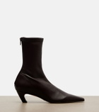 Khaite Arizona leather ankle boots