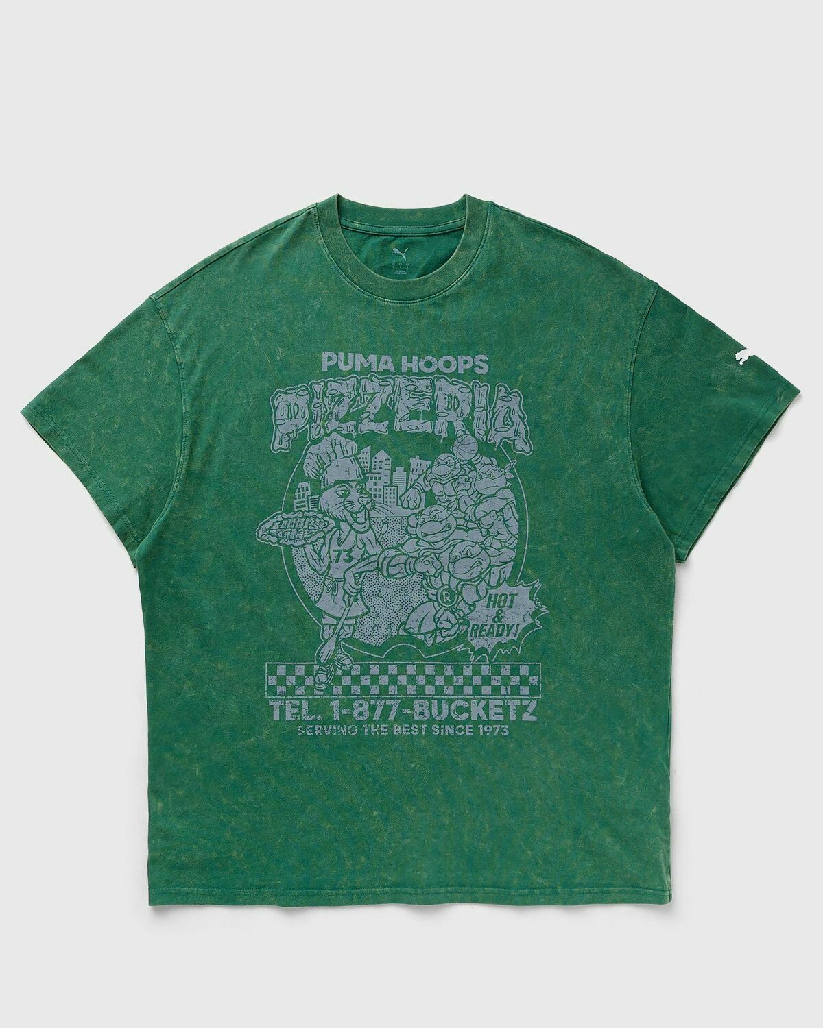 Puma Hoops x TMNT Tee I Green Mens Shortsleefe