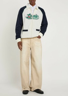 DRÔLE DE Monsieur La Veste Piqué Drôle Logo Cotton Jacket Off White