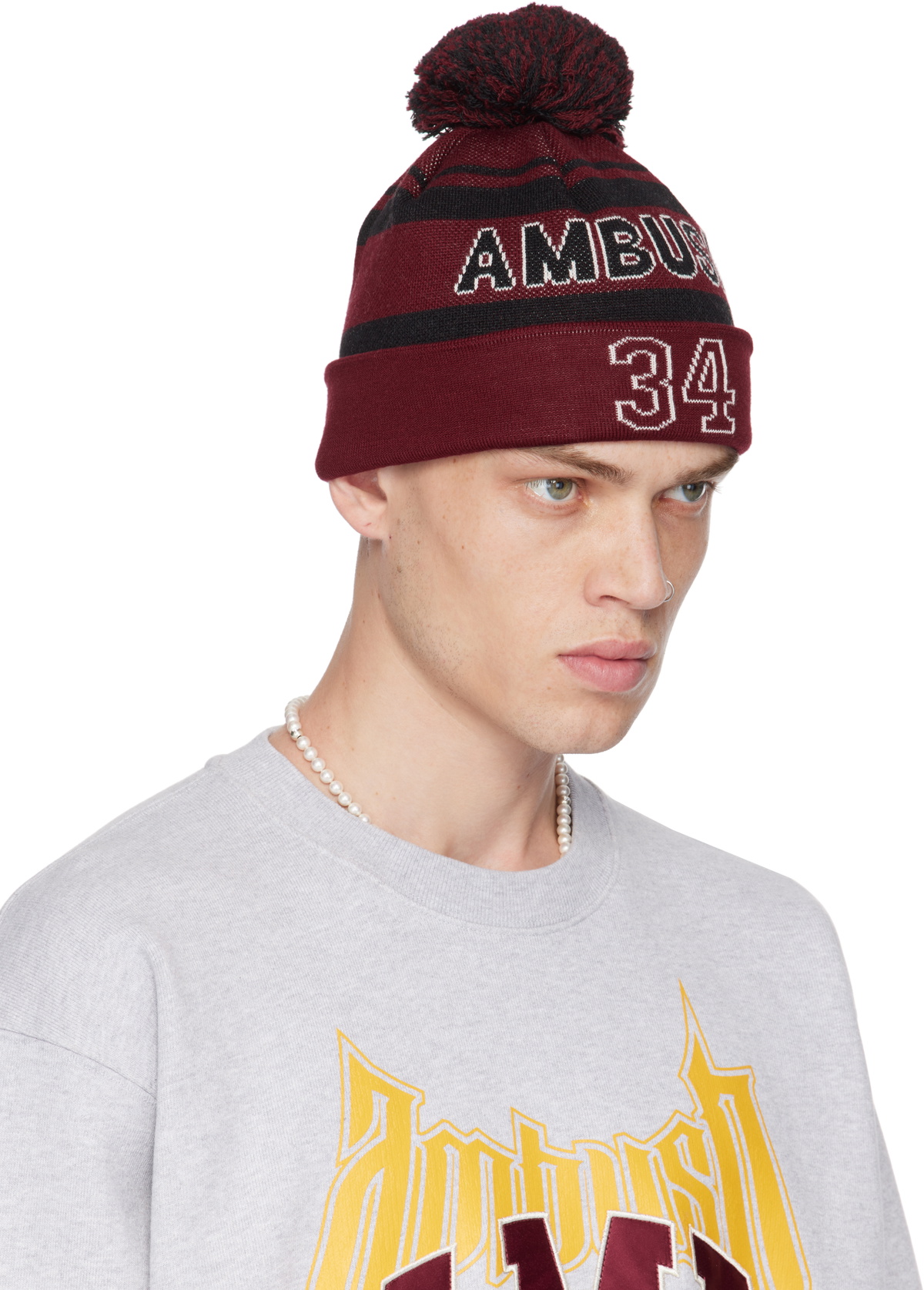 AMBUSH Red Stadium Beanie