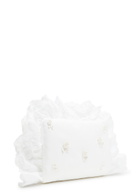 Simone Rocha Pillowcase Embroidered Padded Clutch - White - One Size