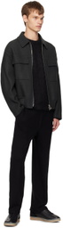 Solid Homme Black Crewneck Sweater