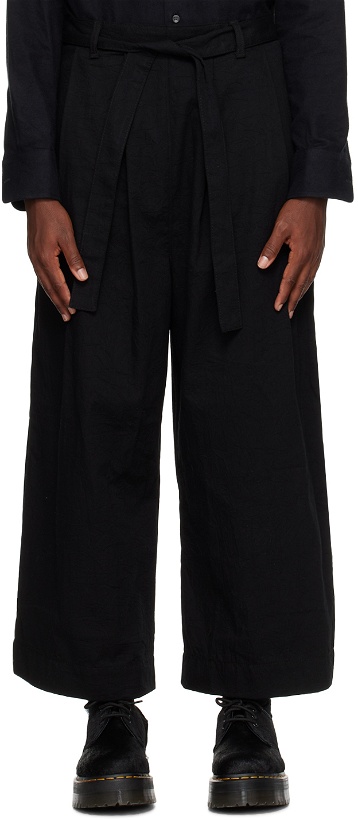 Photo: Naked & Famous Denim SSENSE Exclusive Black Trousers