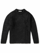 Amomento - Oversized Brushed Alpaca-Blend Sweater - Black