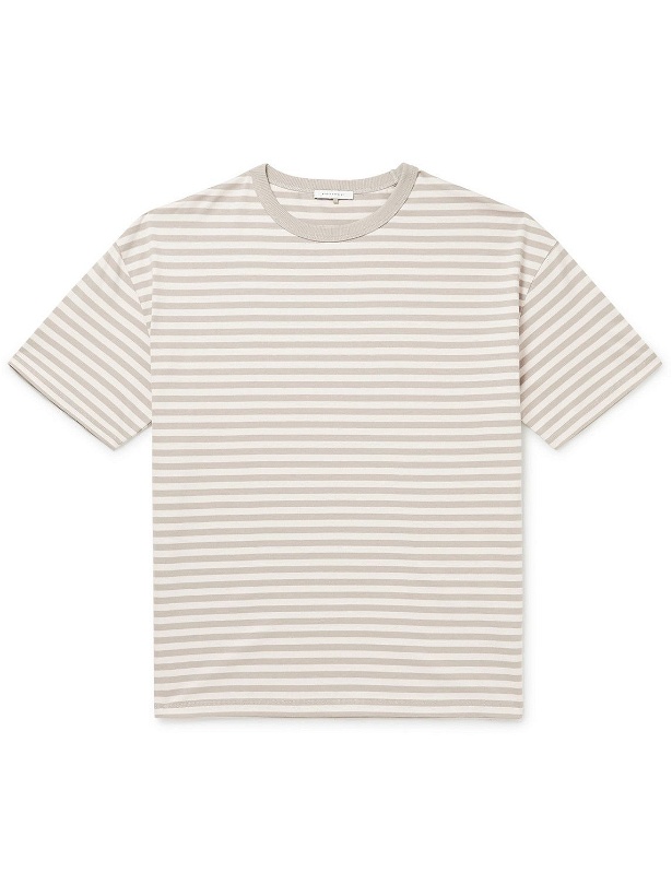 Photo: Ninety Percent - Striped Organic Cotton-Jersey T-Shirt - Pink