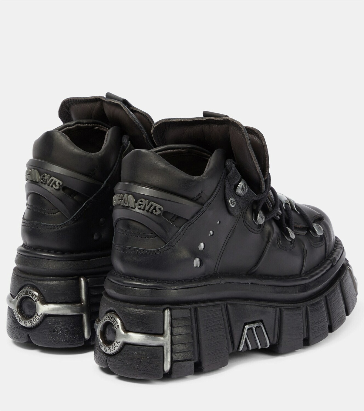Vetements - x New Rock leather platform sneakers Vetements
