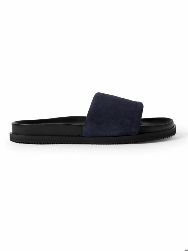 Photo: Mr P. - Tom Padded Suede Sandals - Blue