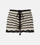Bananhot Kim crochet cotton-blend shorts