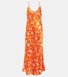 Lee Mathews Bella floral silk satin slip dress