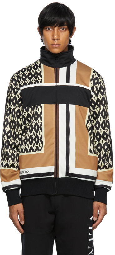 Photo: Valentino Multicolor Foulard Print Track Jacket