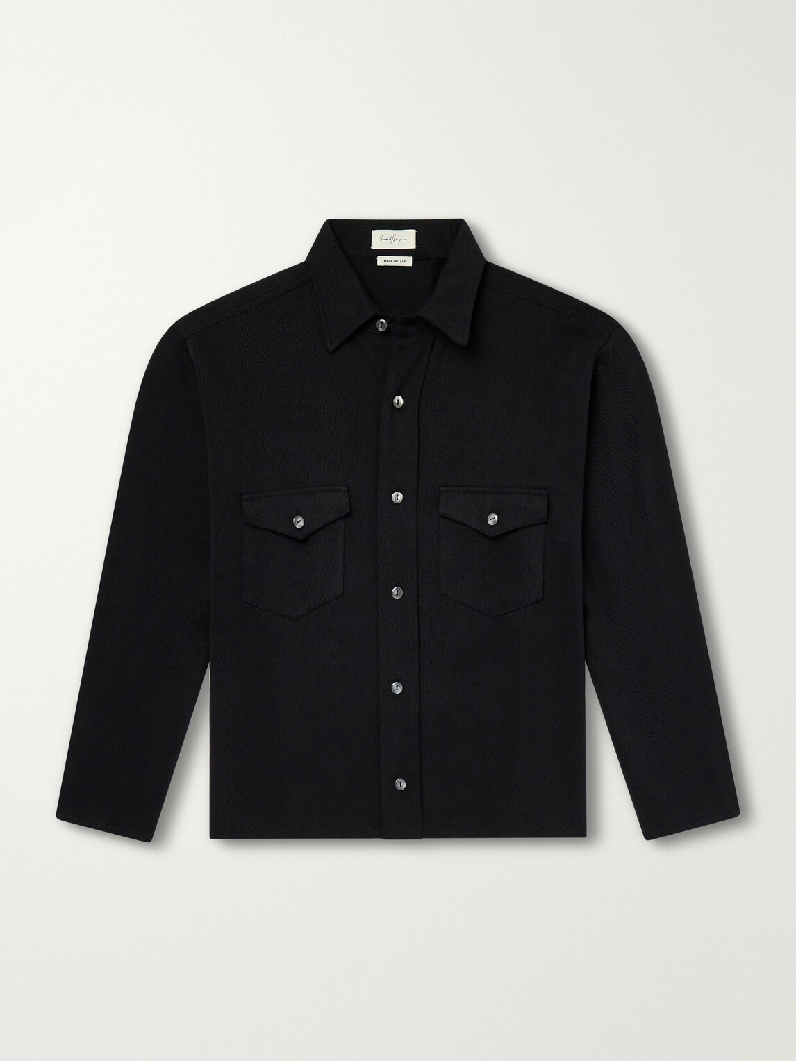 SECOND / LAYER - Field Cotton-Twill Shirt - Black