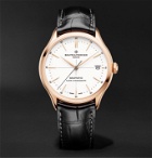 Baume & Mercier - Clifton Baumatic Automatic Chronometer 39mm 18-Karat Rose Gold and Alligator Watch, Ref. No. M0A10469 - White