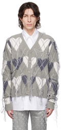 Charles Jeffrey Loverboy Gray Guddle Cardigan