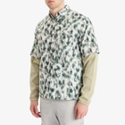 Snow Peak Men's Printed Breathable Quick Dry Shirt in Grey Print