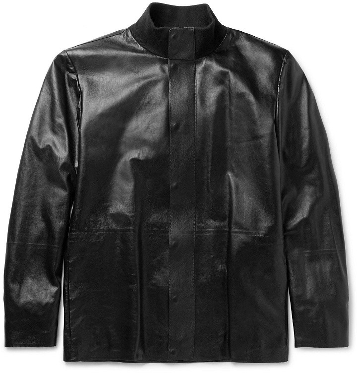 Photo: The Row - Warren Leather Jacket - Black