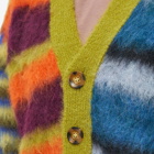 Brain Dead Men's Blurry Lines Alpaca Knit Cardigan in Multi