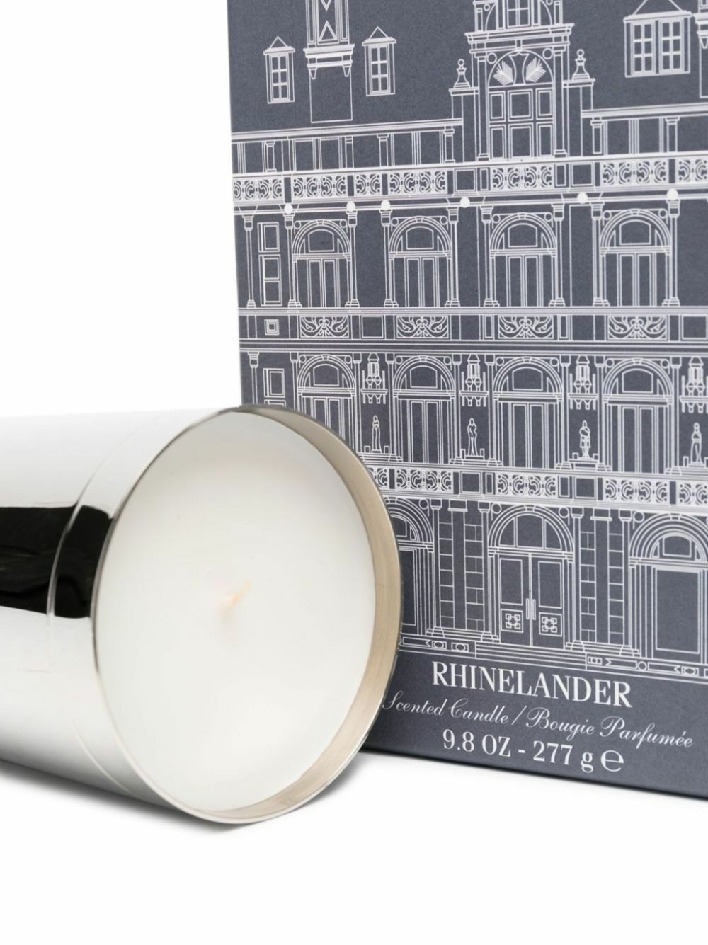 Ralph Lauren Home Silver-Tone Rhinelander Logo-Debossed Candle