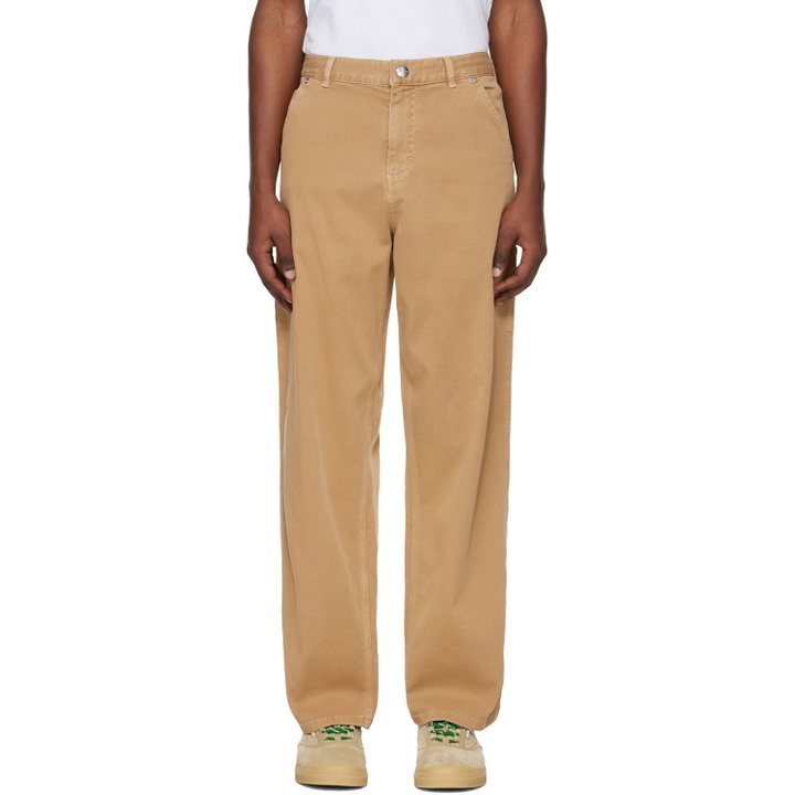 Photo: Moncler Tan Cotton Blend Gabardine Cargo Pants