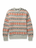KAPITAL - Fair Isle Wool Sweater - Orange