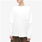 GOOPiMADE Men's ® Long Sleeve Archetype-01 3D Pocket T-Shirt in White