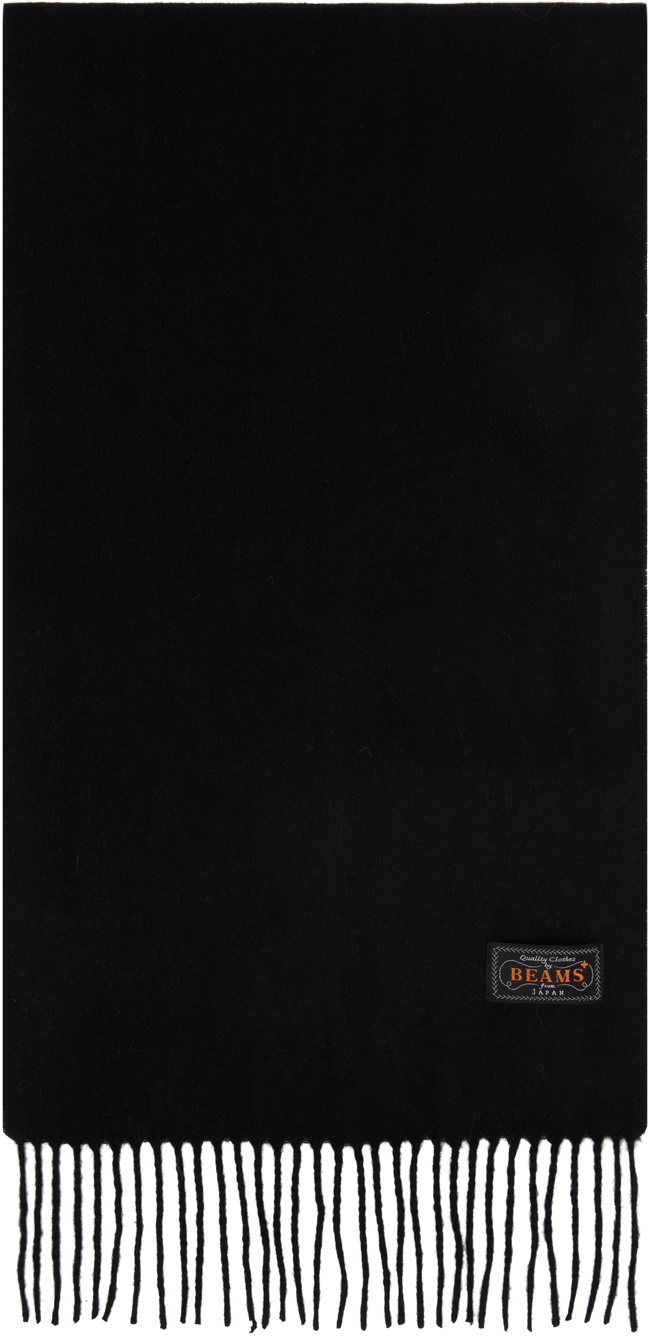 BEAMS PLUS Black Cashmere Scarf
