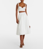 Bananhot Alba cotton poplin midi skirt