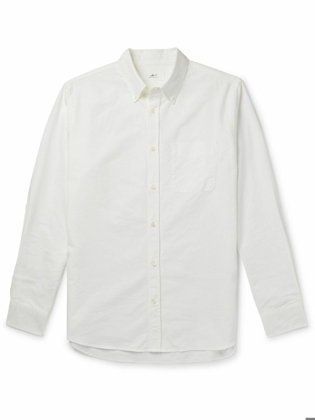 Photo: Mr P. - Button-Down Collar Cotton Oxford Shirt - White