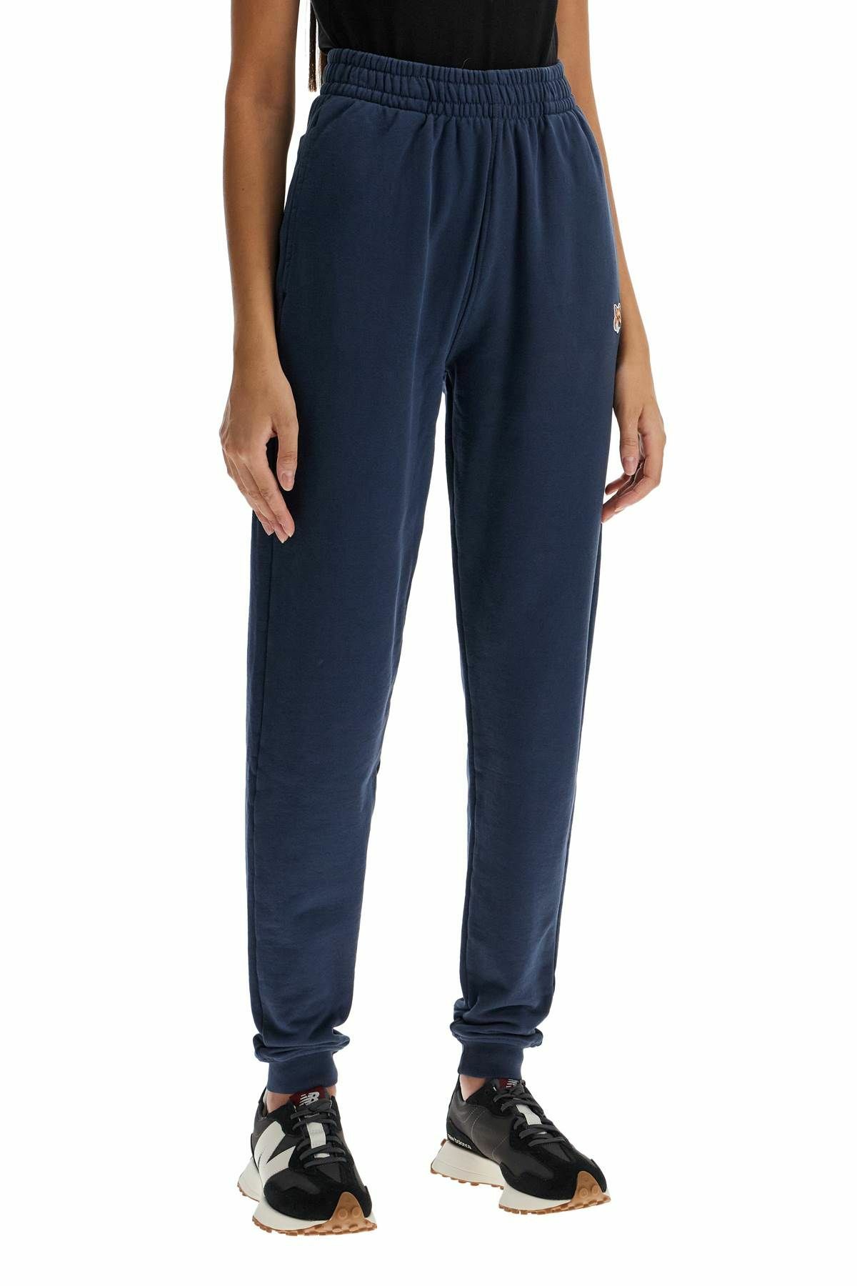 MAISON KITSUNE fox head jogging pants Blue
