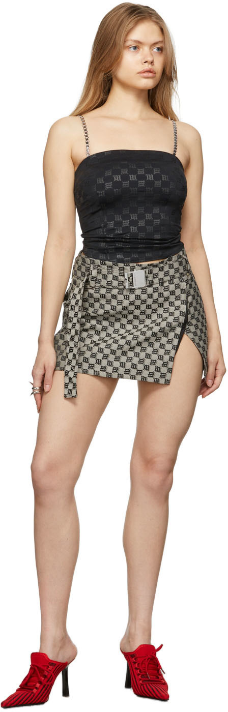 MISBHV Monogram Mini Skirt in Black