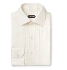 TOM FORD - Ivory Bib-Font Twill Shirt - Neutrals