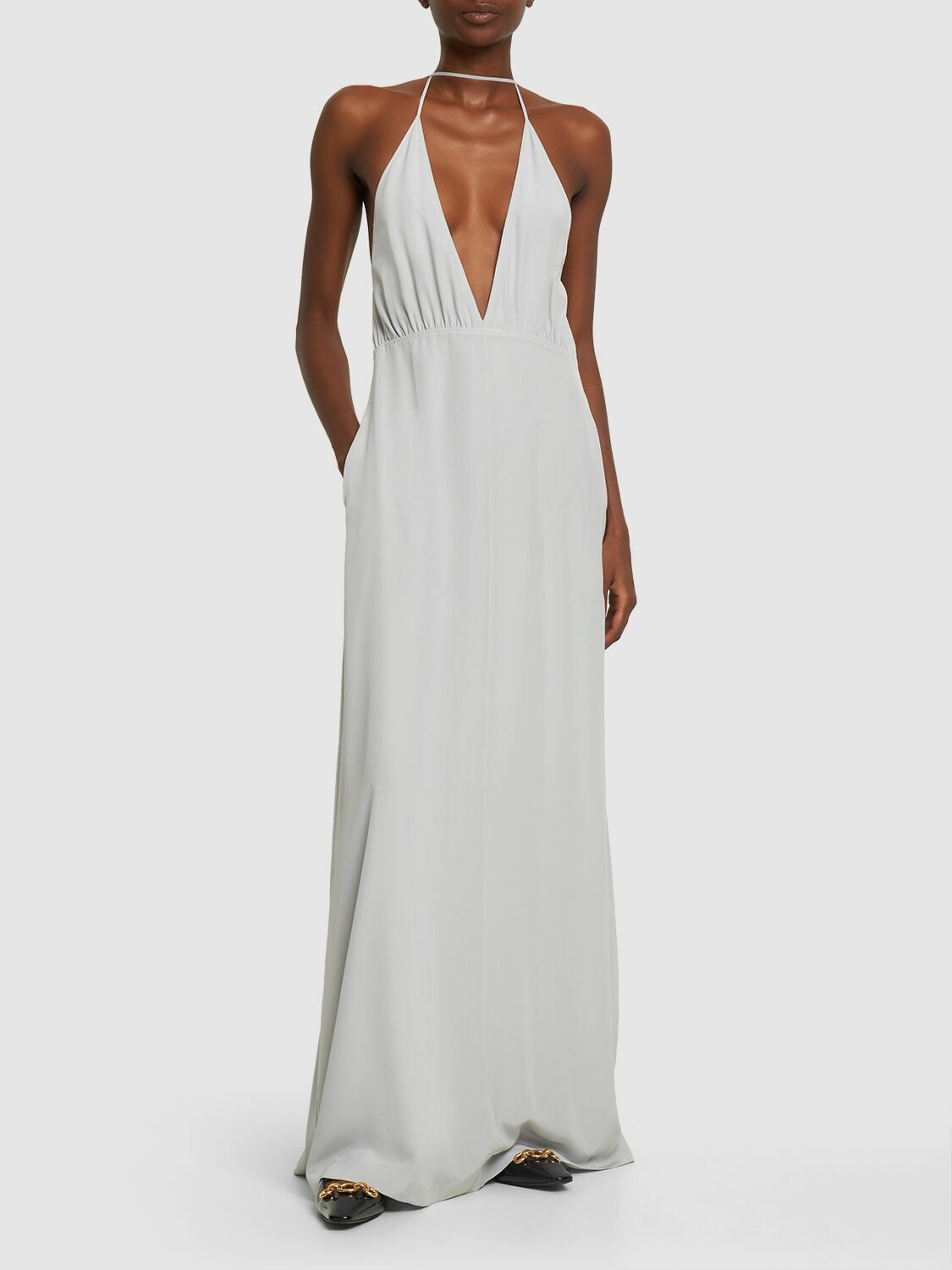 TOTEME - Double-halter Silk Long Dress Toteme