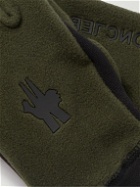 Moncler Grenoble - Day-Namic Logo-Appliquéd Fleece and Stretch-Knit Gloves - Green