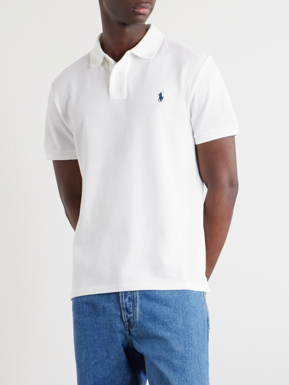Polo Ralph Lauren - Logo-Embroidered Cotton-Piqué Polo Shirt - White