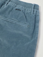 Incotex - Straight-Leg Cotton-Blend Corduory Trousers - Blue