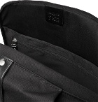 Brooks England - Dalston Medium Leather-Trimmed Canvas Backpack - Black