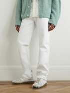 Maison Margiela - Paint-Splattered Suede-Trimmed Leather Sneakers - Neutrals