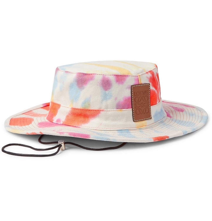 Photo: Loewe - Paula's Ibiza Logo-Detailed Tie-Dyed Canvas Bucket Hat - Multi