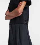 Sacai Cotton poplin and jersey maxi dress