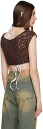 TheOpen Product Brown Asymmetric Tank Top