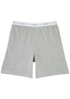 Calvin Klein Logo Stretch-cotton Pyjama Shorts Grey