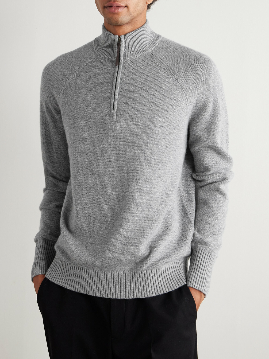 Sid Mashburn - Cashmere Half-Zip Sweater - Gray